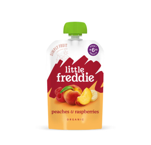 Little Freddie- Vibrant Peaches and Raspberries