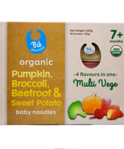 Bib Gourmet Organic Pumpkin, Broccoli, Beetroot & Sweet Potato Baby Noodles (30g x 8)