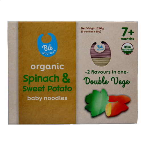 Bib Gourmet Organic Spinach & Sweet Potato Baby Noodles (30g x 8)