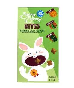 Benny Bunny Bites- Spinach & Green Pea Puffs - 30g (8m+)