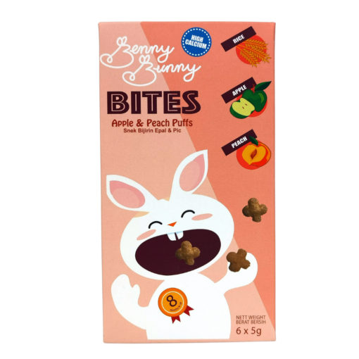 Benny Bunny Bites- Apple & Peach Puffs- 30g (8m+)