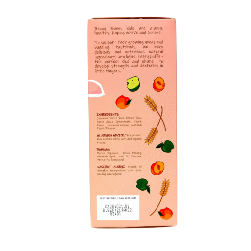 Benny Bunny Bites- Apple & Peach Puffs- 30g (8m+) - Image 3