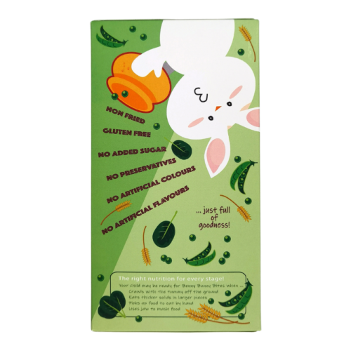 Benny Bunny Bites- Spinach & Green Pea Puffs - 30g (8m+) - Image 2