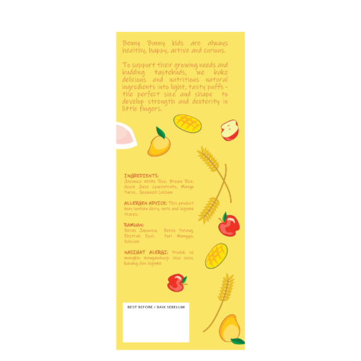 Benny Bunny Bites- Apple & Mango Puffs- 30g (8m+) - Image 2